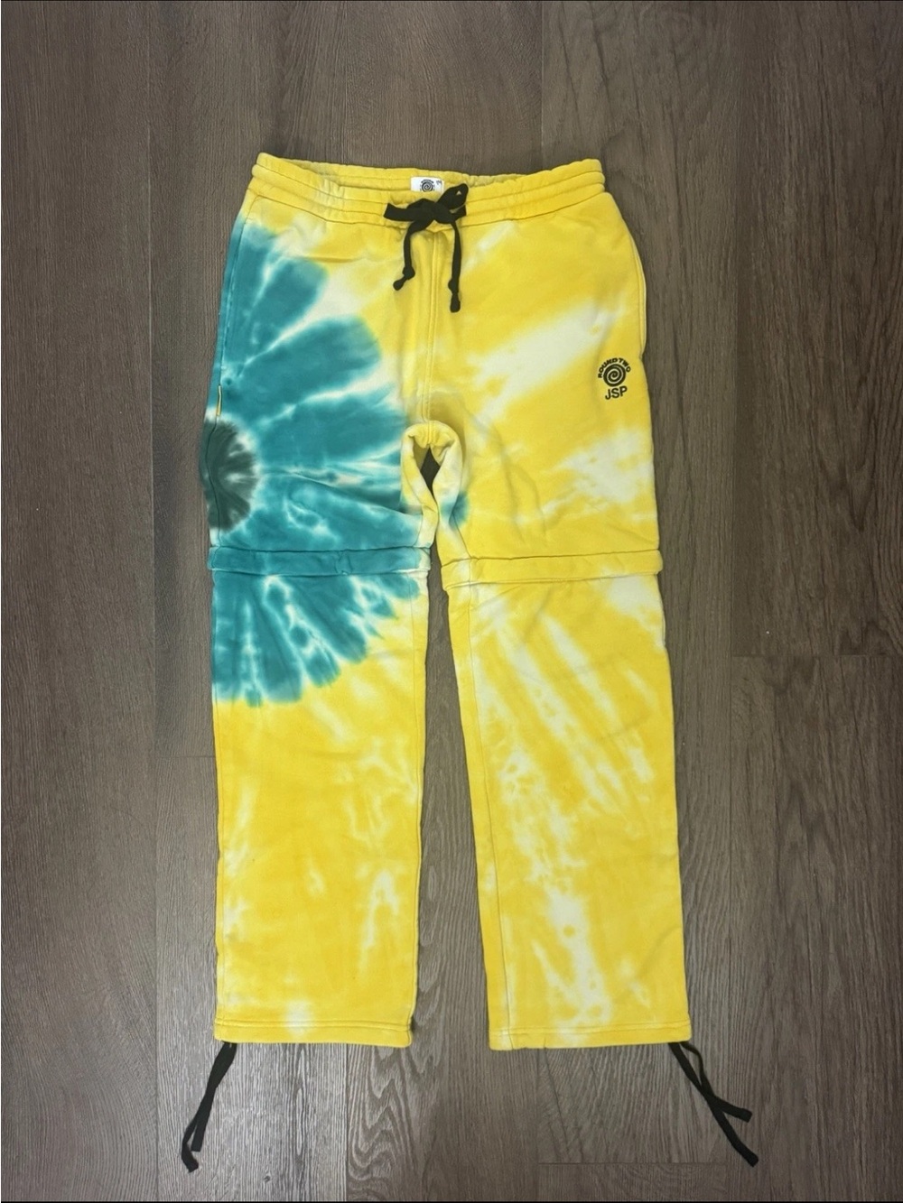 JSP Round Two Tie Dye Convertible Cotton Pants Drawstring Yellow
Green White S